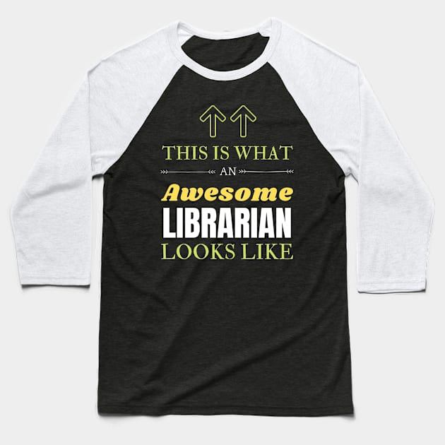 Librarian Baseball T-Shirt by Mdath